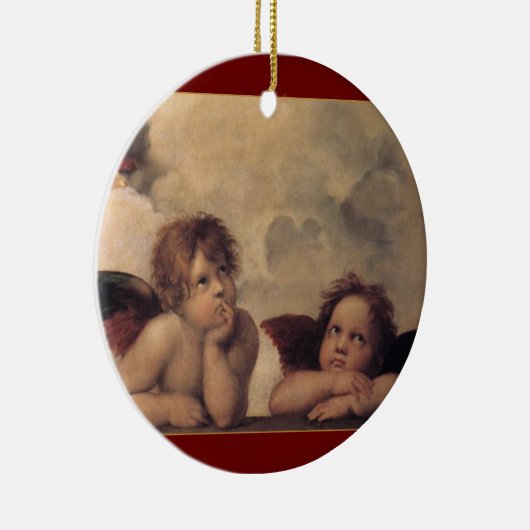 Raphael Cherubs kerstversiering Keramisch Ornament (Rechts)