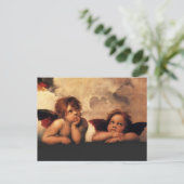 Raphael Cherubs Sistine Madonna 2 Angels Briefkaart (Staand voorkant)