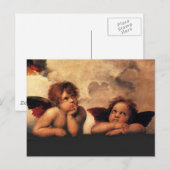 Raphael Cherubs Sistine Madonna 2 Angels Briefkaart (Voorkant / Achterkant)
