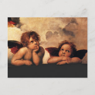 Raphael Cherubs Sistine Madonna 2 Angels Briefkaart