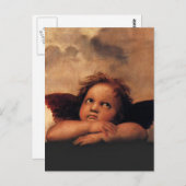 Raphael Cherubs Sistine Madonna 2 Angels Briefkaart (Voorkant / Achterkant)
