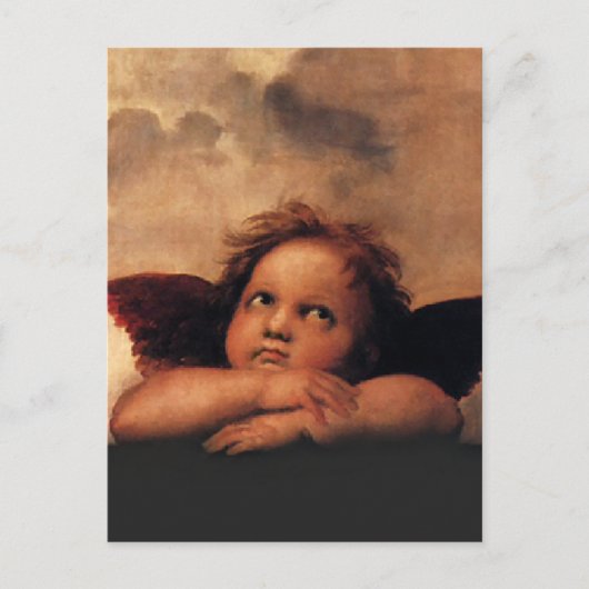 Raphael Cherubs Sistine Madonna 2 Angels Briefkaart (Voorkant)