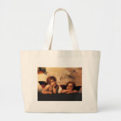 Raphael Cherubs Sistine Madonna 2 Angels Grote Tote Bag (Voorkant)