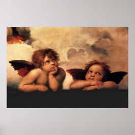 Raphael Cherubs Sistine Madonna 2 Angels Poster