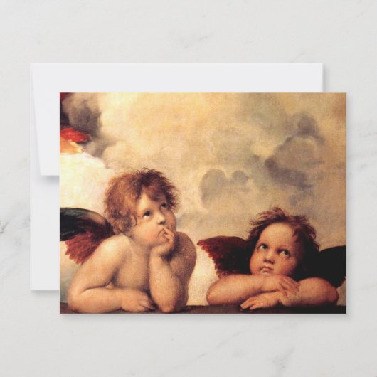 Raphael Cherubs Sistine Madonna Kaart (Voorkant)
