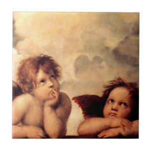 Raphael Cherubs Sistine Madonna Tile Tegeltje