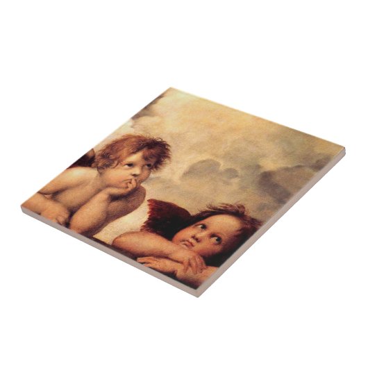 Raphael Cherubs Sistine Madonna Tile Tegeltje (Zijkant)