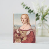 Raphael Dame en de Eenhoorn Klassieke fijne kunst Briefkaart (Staand voorkant)