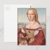 Raphael Dame en de Eenhoorn Klassieke fijne kunst Briefkaart (Voorkant / Achterkant)
