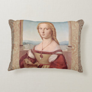 Raphael Dame en de Eenhoorn Klassieke fijne kunst Decoratief Kussen
