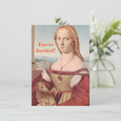 Raphael Dame en de Eenhoorn Klassieke fijne kunst Kaart (Staand voorkant)