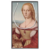 Raphael Dame en de Eenhoorn Klassieke fijne kunst Klein Cadeauzakje (Achterkant)