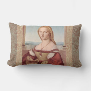 Raphael Dame en de Eenhoorn Klassieke fijne kunst Kussen