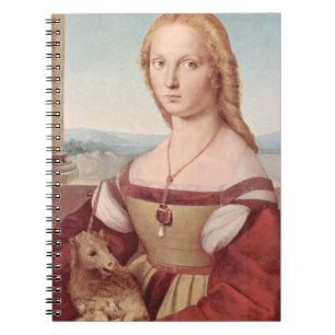 Raphael Dame en de Eenhoorn Klassieke fijne kunst Notitieboek