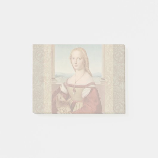 Raphael Dame en de Eenhoorn Klassieke fijne kunst Post-it® Notes (Voorkant)