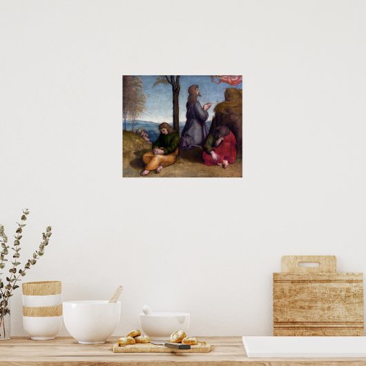 Raphael de Agony in de tuin van Gethsemane Poster (Keuken)