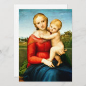 Raphael - De kleine Cowper Madonna Feestdagenkaart (Voorkant / Achterkant)