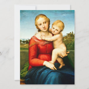 Raphael - de kleine Cowper Madonna Feestdagenkaart