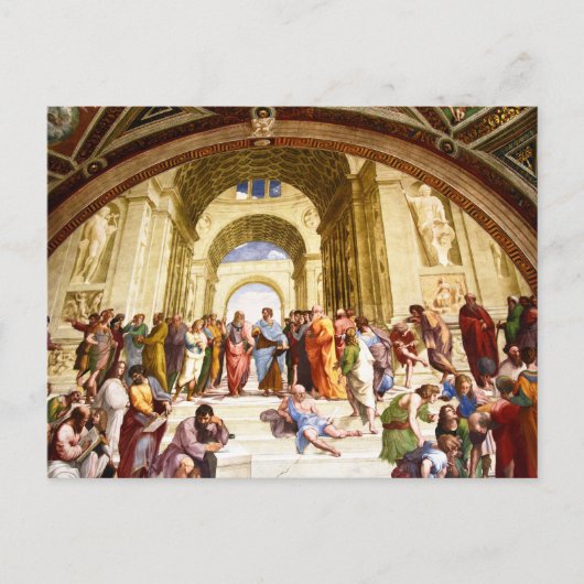 Raphael, De School van Athene (1509) Briefkaart (Voorkant)