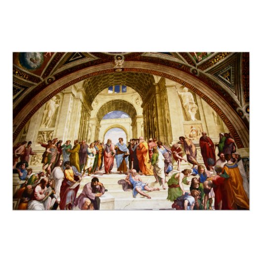 Raphael, De School van Athene (1509) Perfect Poster (Voorkant)