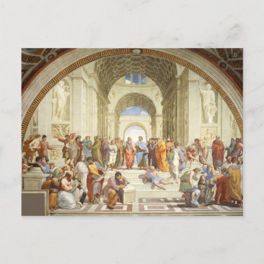 Raphael - De school van Athene 1511 Briefkaart (Voorkant)