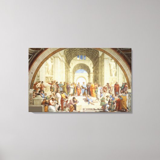 RAPHAEL - De school van Athene 1512 Canvas Afdruk (Voorkant)
