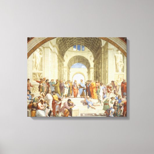 RAPHAEL - De school van Athene 1512 Canvas Afdruk (Voorkant)