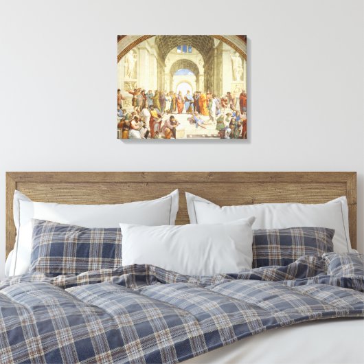 RAPHAEL - De school van Athene 1512 Canvas Afdruk (Insitu (Slaapkamer))