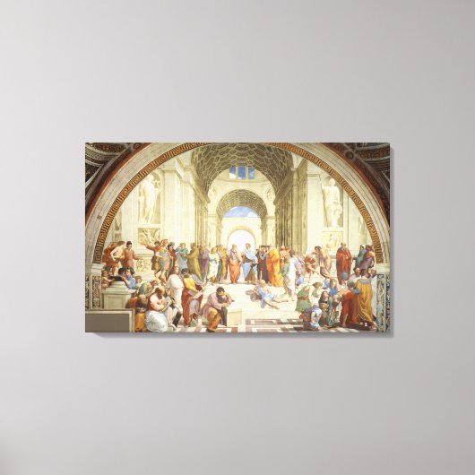 RAPHAEL - De school van Athene 1512 Canvas Afdruk (Voorkant)