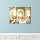 RAPHAEL - De school van Athene 1512 Canvas Afdruk (Insitu (Houten vloer))