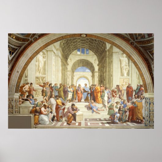 RAPHAEL - De school van Athene 1512 Poster (Voorkant)