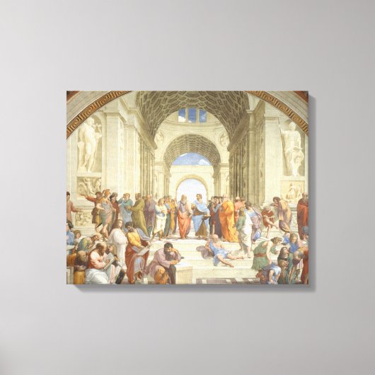 Raphael - De School van Athene Canvas Afdruk (Voorkant)