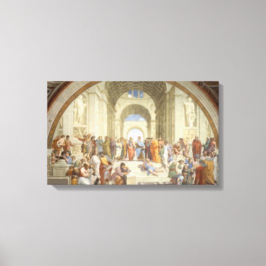 Raphael - De School van Athene Canvas Afdruk (Voorkant)