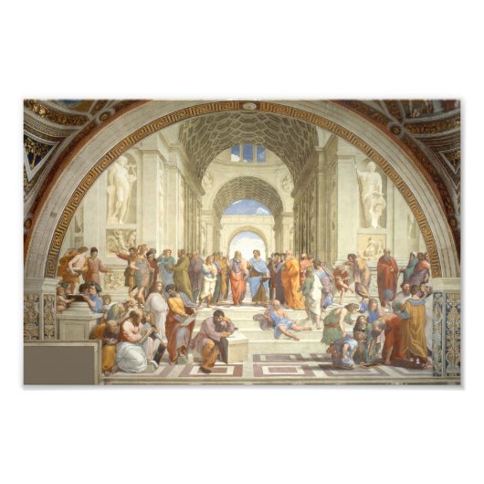 Raphael - De School van Athene Foto Afdruk (Voorkant)