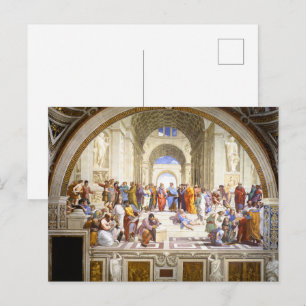 Raphael De School van Athene Renaissancekunst Briefkaart