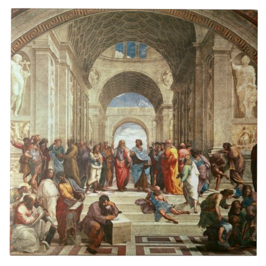 Raphael - De School van Athene Tegeltje (Voorkant)