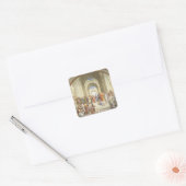 Raphael - De School van Athene Vierkante Sticker (Envelop)