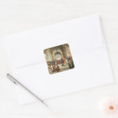 Raphael - De School van Athene Vierkante Sticker (Envelop)