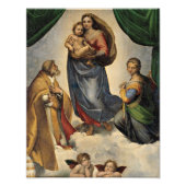 Raphael - De Sistine Madonna Foto Afdruk (Voorkant)