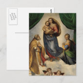 Raphael - De Sixtijnse Madonna Briefkaart (Voorkant / Achterkant)