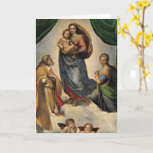 Raphael - De Sixtijnse Madonna, Kaart (Gele Bloem)