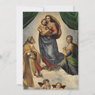 Raphael - De Sixtijnse Madonna, Notitiekaartje