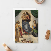 Raphael - De Sixtijnse Madonna, Notitiekaartje (Voorkant / Achterkant in situ)