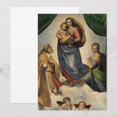Raphael - De Sixtijnse Madonna, Notitiekaartje (Voorkant / Achterkant)