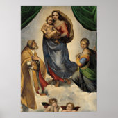 Raphael - De Sixtijnse Madonna, Poster (Voorkant)