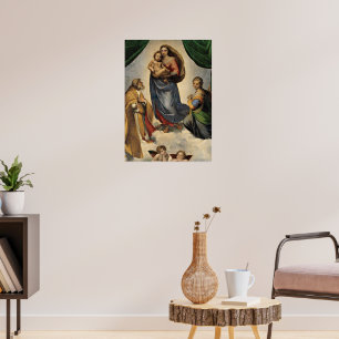 Raphael - De Sixtijnse Madonna, Poster
