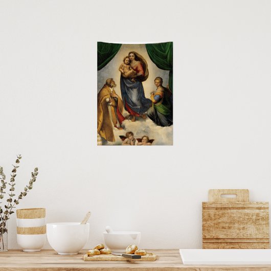 Raphael - De Sixtijnse Madonna Poster (Keuken)