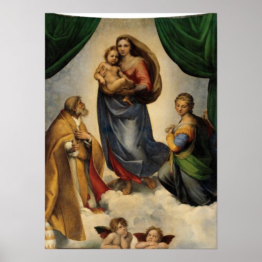 Raphael - De Sixtijnse Madonna Poster (Voorkant)