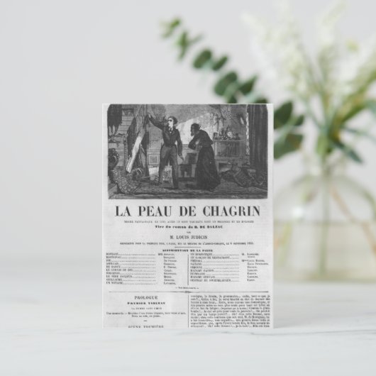 Raphael de Valentin en de verkoopster Briefkaart (Staand voorkant)