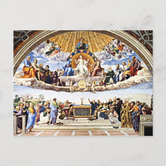 Raphael - Disputatie van het Heilige Stoel Briefkaart (Voorkant)